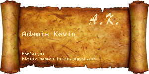 Adamis Kevin névjegykártya